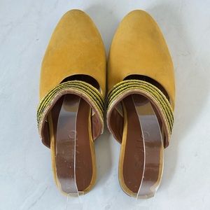 RoHo Made in Kenya Yellow Slip On Mule Shoes Size 38
